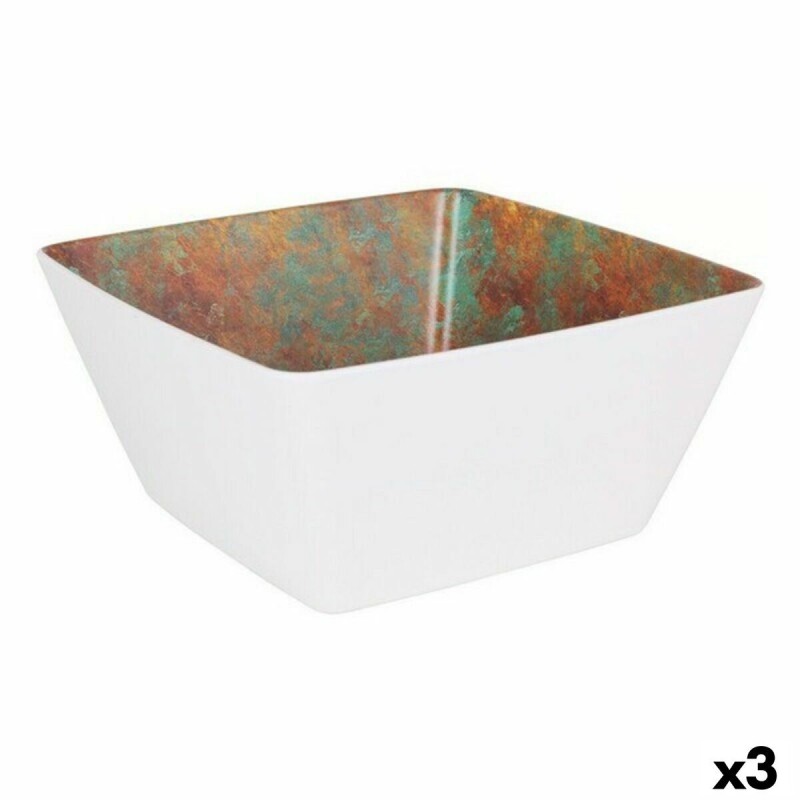 Salad Bowl Viejo Valle Goji Melamin White 25 x 25 x 12 cm (3 Units)