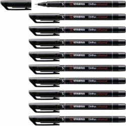 Permanent marker Stabilo OHPen Black 10 Pieces