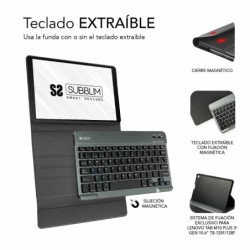 Case for Tablet and Keyboard Subblim SUBKT3-BTL300 Black Spanish Qwerty QWERTY 10,6"