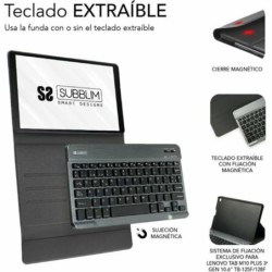 Case for Tablet and Keyboard Subblim SUBKT3-BTL300 Black Spanish Qwerty QWERTY 10,6"