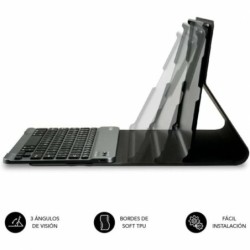 Case for Tablet and Keyboard Subblim SUBKT3-BTL300 Black Spanish Qwerty QWERTY 10,6"