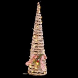 Christmas bauble Multicolour Rattan Cones 16 x 16 x 60 cm