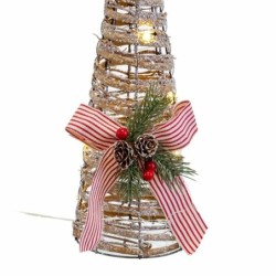 Christmas bauble Multicolour Rattan Cones 16 x 16 x 60 cm