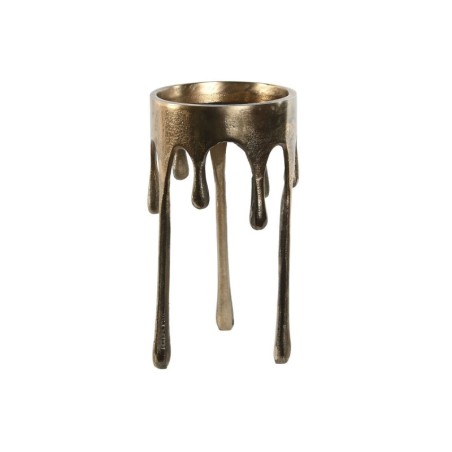 Candleholder Home ESPRIT Golden Aluminium 17 x 17 x 30 cm