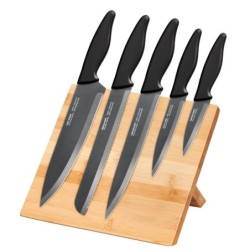 Cutlery Smile SNS-4 Black Grey Wood Stainless steel 5 Pieces