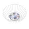 Wire Basket Versa White Metal Steel MDF Wood 28 x 11 x 28 cm Fish