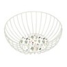 Wire Basket Versa Sansa White Metal Steel MDF Wood 28 x 11 x 28 cm Flowers