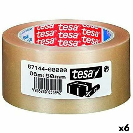 Adhesive Tape TESA Packaging Extra strong Transparent PVC 50 mm x 66 m (6 Units)