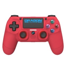 Wireless Gaming Controller Dragon War Shock 4 Red Bluetooth