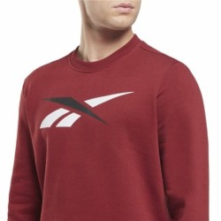 Men’s Sweatshirt without Hood Reebok Vector Crew Maroon Brown