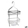 Shower Hanger Confortime Chromed Aluminium Silver 27,5 x 12,5 x 63 cm (4 Units)