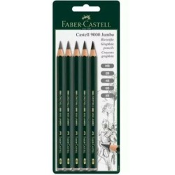 Pencil Set Faber-Castell Hexagonal 2B 4B 6B 8B (5 Units)